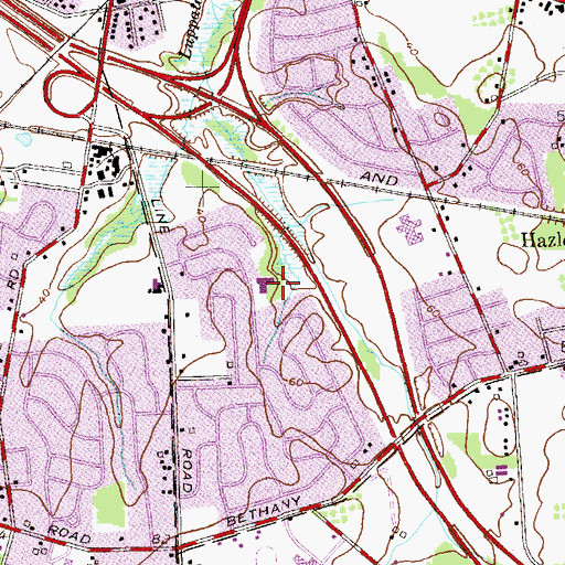Topographic Map of Raritan Valley Elementary School, NJ