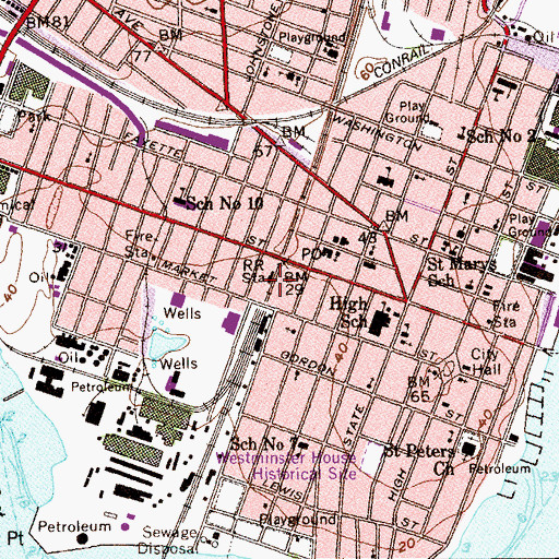 Topographic Map of Perth Amboy Station, NJ