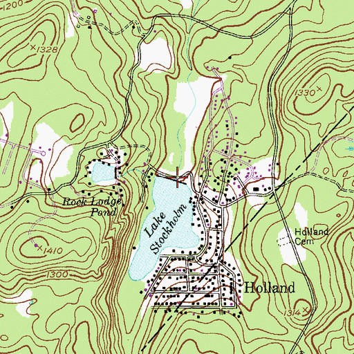 Topographic Map of Lake Stockholm Dam, NJ