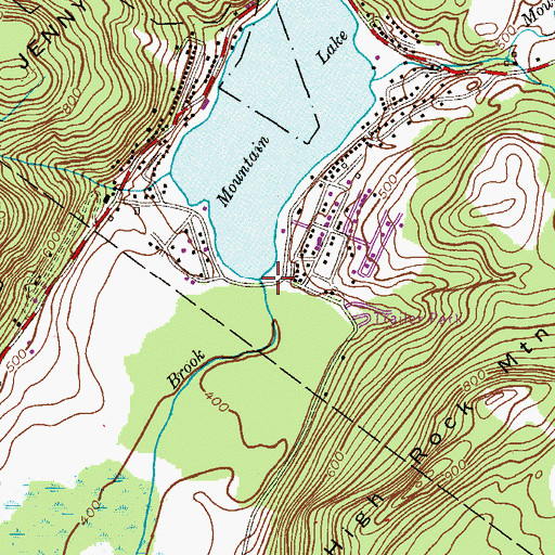 Topographic Map of Mountain Lake Dam, NJ