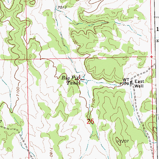 Topographic Map of Big Pit Tank, NM