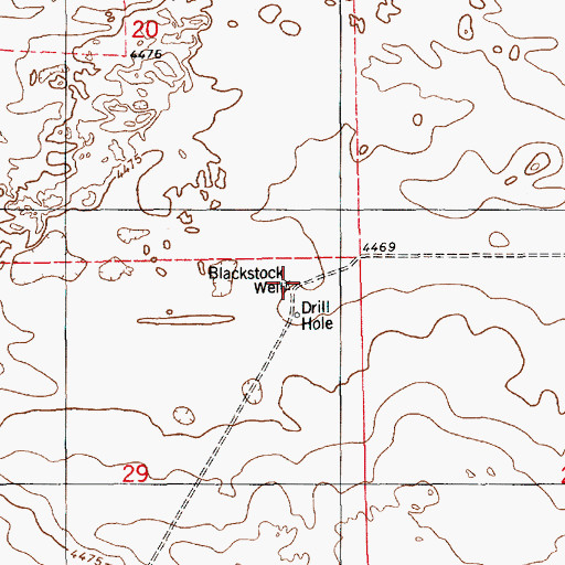 Topographic Map of Blackstock Well, NM