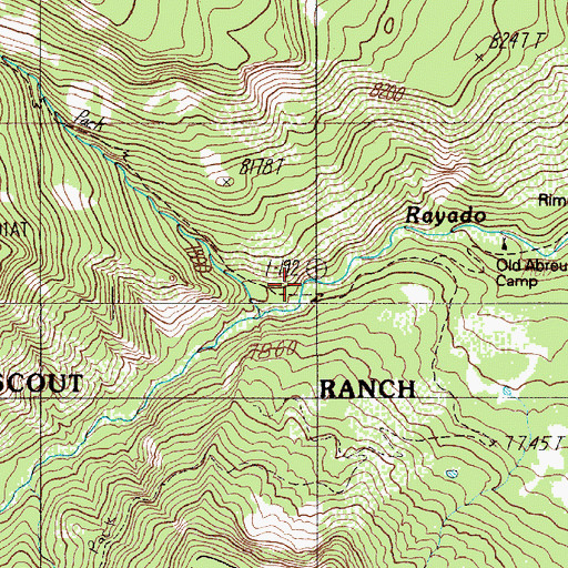 Topographic Map of Bonito Creek, NM