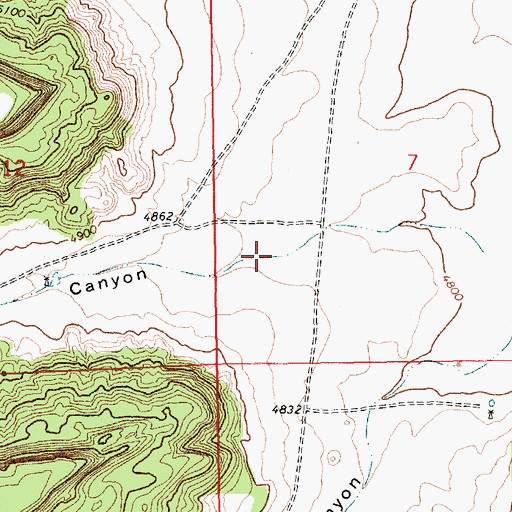 Topographic Map of Brite Canyon, NM