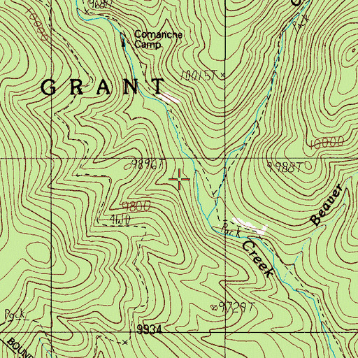 Topographic Map of Comanche Creek, NM