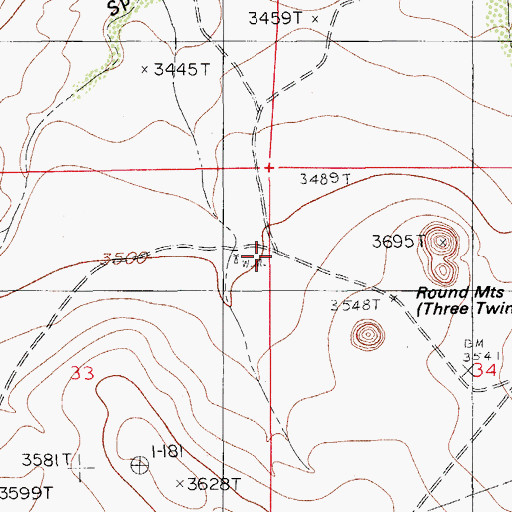 Topographic Map of Denny Ranch, NM