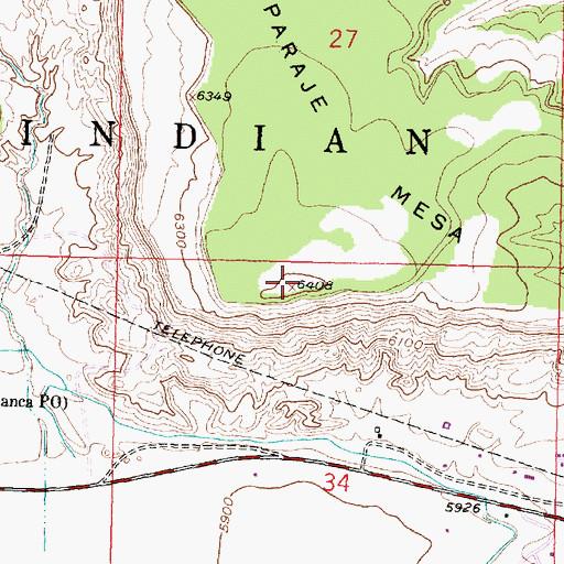 Topographic Map of East Paraje Mesa, NM