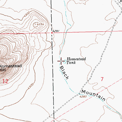 Topographic Map of Homestead Tank, NM
