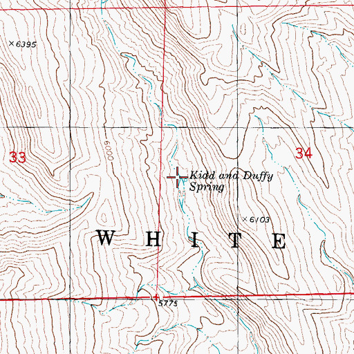 Topographic Map of Kidd, NM