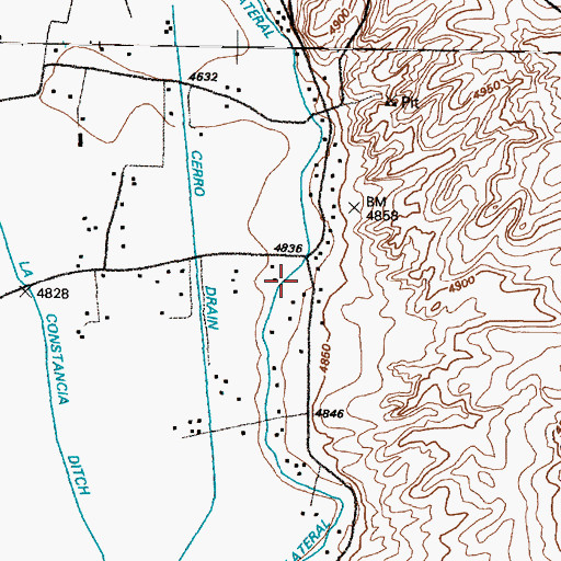 Topographic Map of La Constancia Lateral, NM