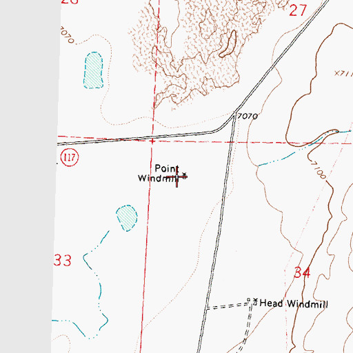 Topographic Map of Point Windmill, NM
