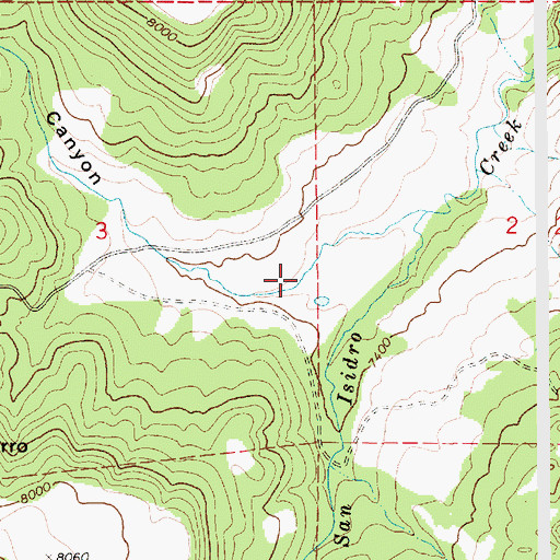 Topographic Map of Rathbun Canyon, NM
