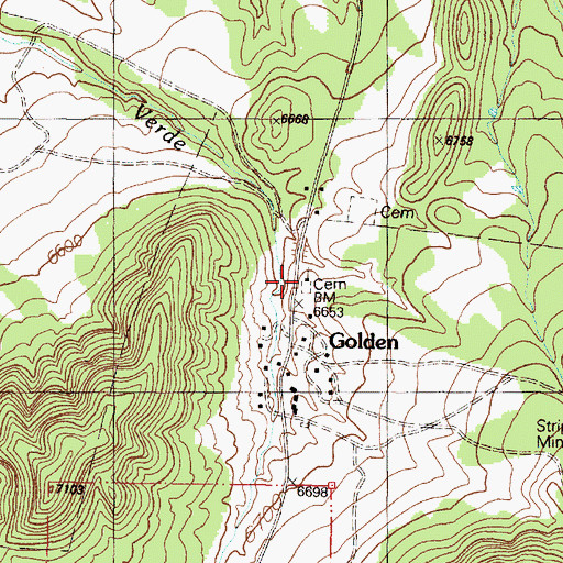 Topographic Map of San Franciso Church, NM