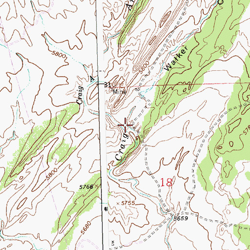 Topographic Map of Walker Canyon, NM