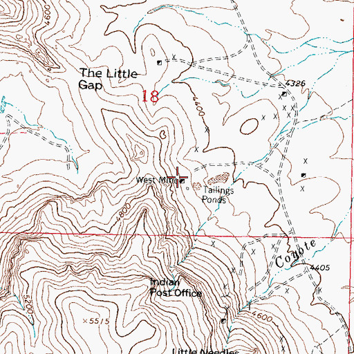 Topographic Map of West Mine, NM