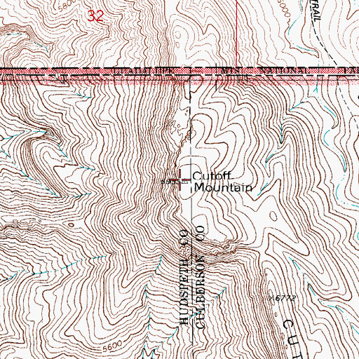 Topographic Map of Cutoff Ridge, TX
