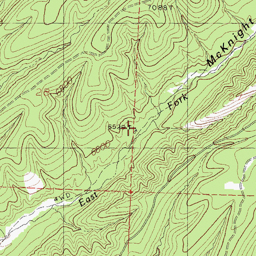 Topographic Map of McKnight Well, NM