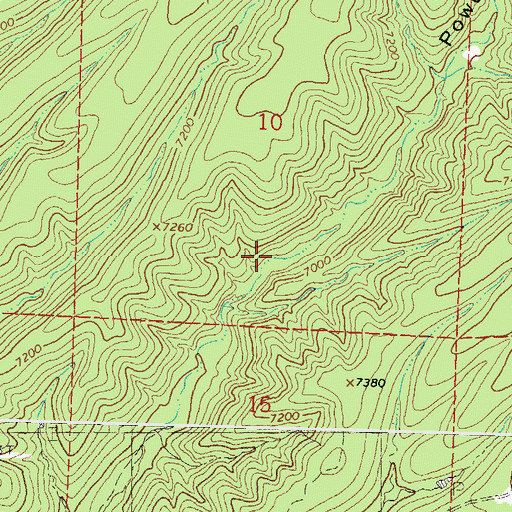 Topographic Map of Thompson Tank Number Twenty, NM