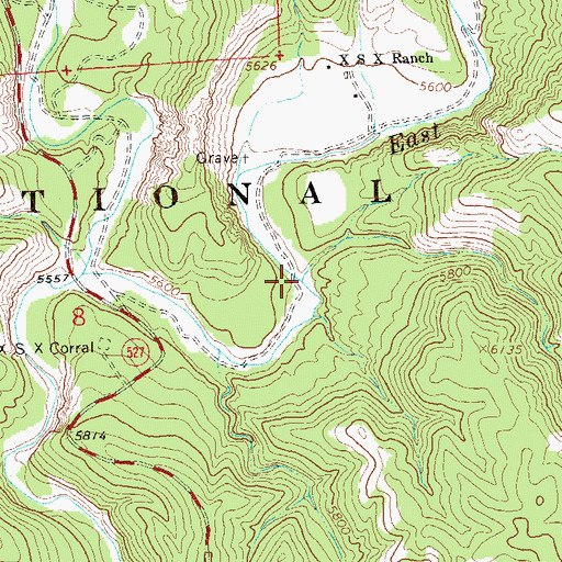 Topographic Map of Little SA Canyon, NM
