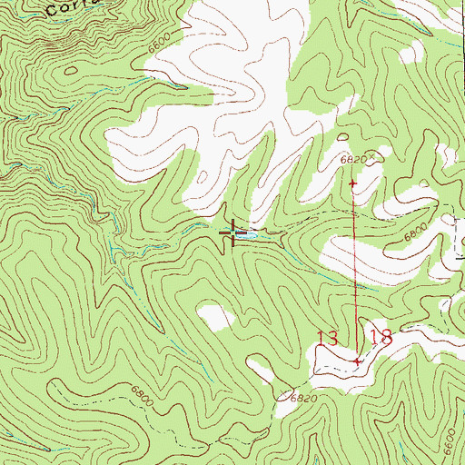 Topographic Map of Corral Canyon Tank, NM