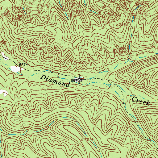 Topographic Map of Middle Diamond Well, NM