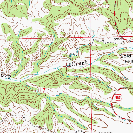Topographic Map of Estes Well, NM