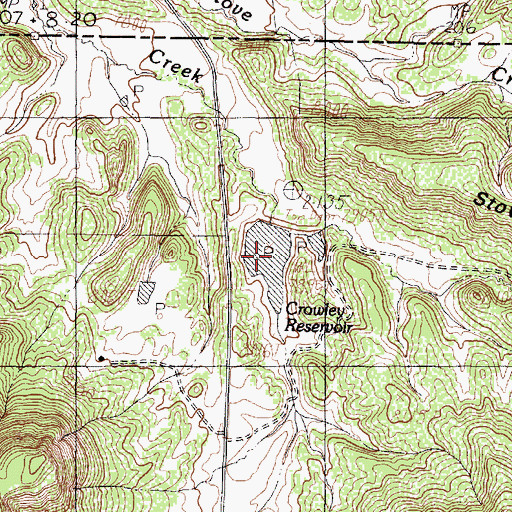 Topographic Map of Crowley Reservoir, NM
