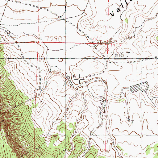 Topographic Map of Diamante (historical), NM