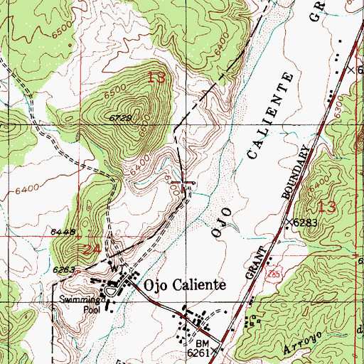 Topographic Map of Arroyo Rancho, NM
