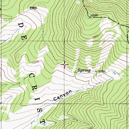 Topographic Map of Bernal Trail, NM