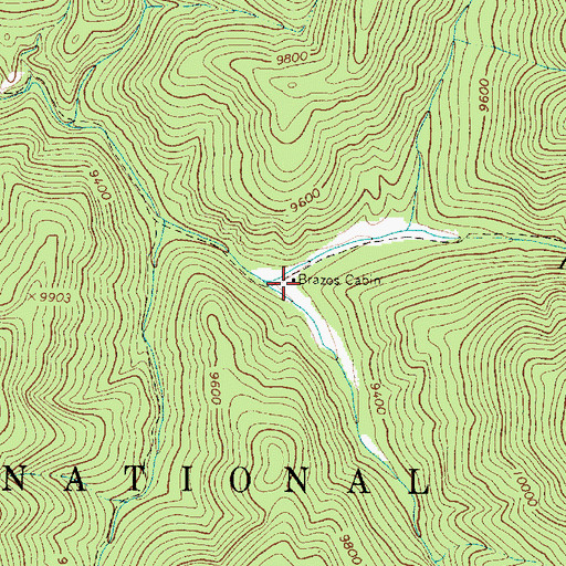 Topographic Map of Brazos Cabin, NM