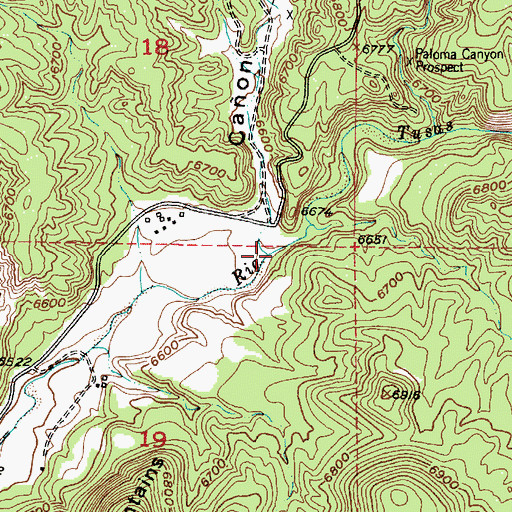 Topographic Map of Caon de los Alamos, NM
