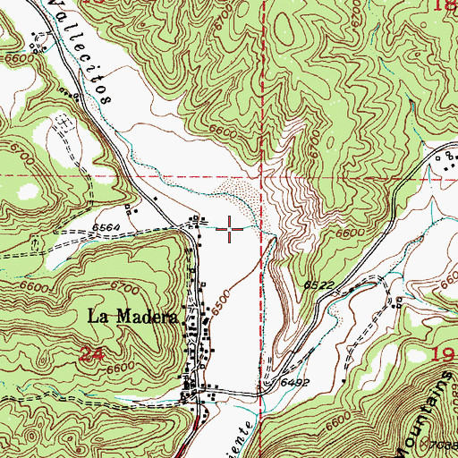 Topographic Map of Caon de la Madera, NM