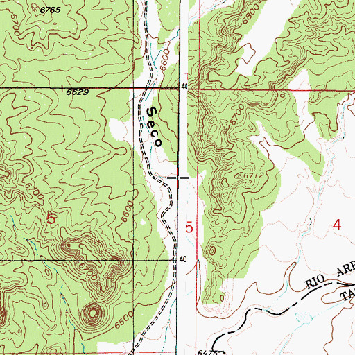 Topographic Map of Caon Seco, NM