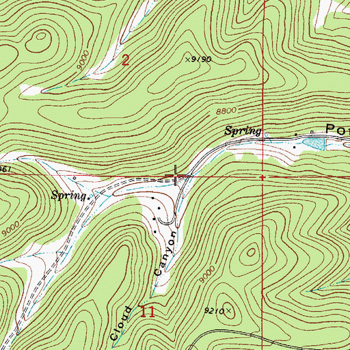 Topographic Map of Cloud Canyon, NM