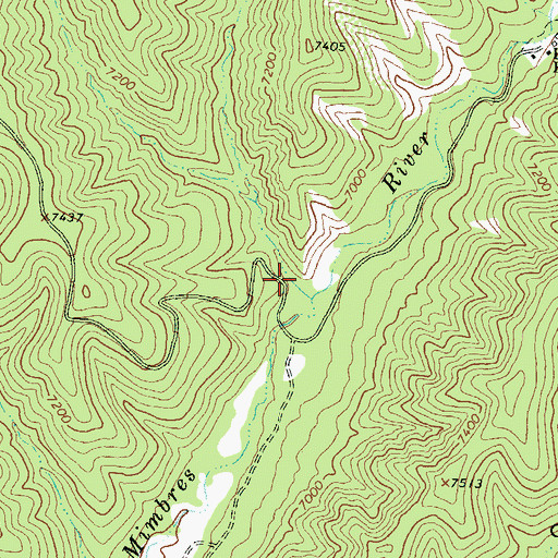 Topographic Map of Cooney Canyon, NM