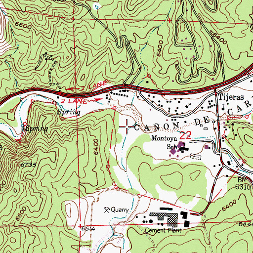 Topographic Map of Corral Canyon, NM