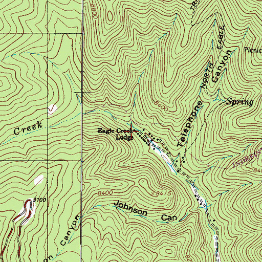 Topographic Map of Eagle Creek Lodge, NM
