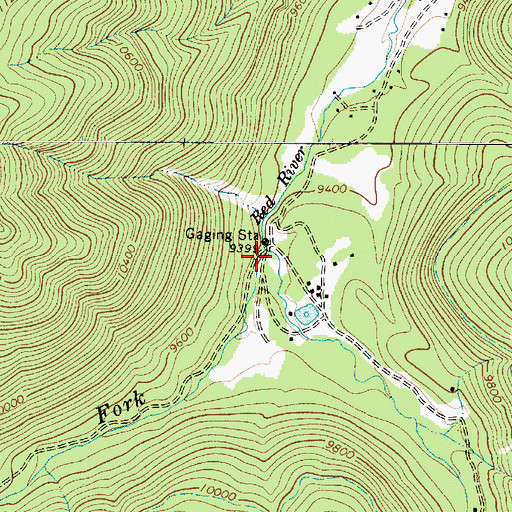 Topographic Map of East Fork Red River, NM