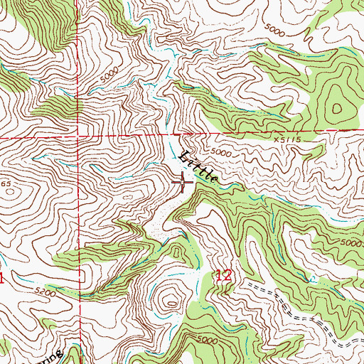 Topographic Map of Eliot Canyon, NM