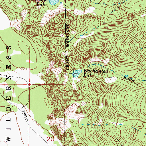 Topographic Map of Enchanted Lake, NM