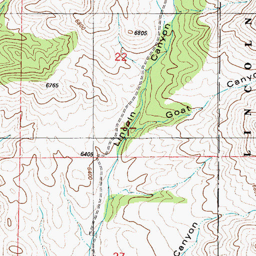 Topographic Map of Goat Canyon, NM