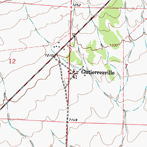 Topographic Map of Gutierrezville, NM
