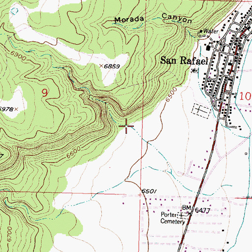 Topographic Map of Hondo Canyon, NM