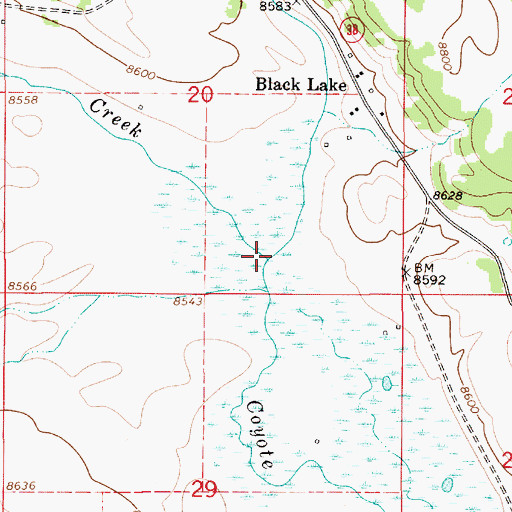 Topographic Map of Jarosa Creek, NM