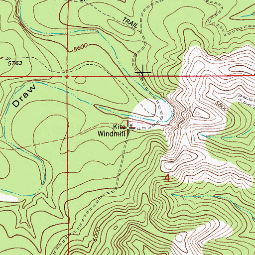 Topographic Map of Kite Windmill, NM