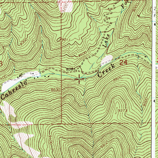 Topographic Map of Lake Fork, NM