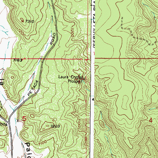 Topographic Map of Laura Crystal Prospect, NM