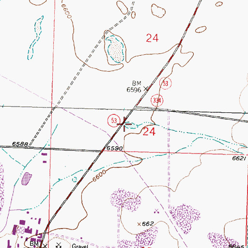 Topographic Map of Lobo Creek, NM