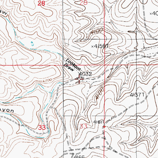 Topographic Map of Lookout Draw, NM